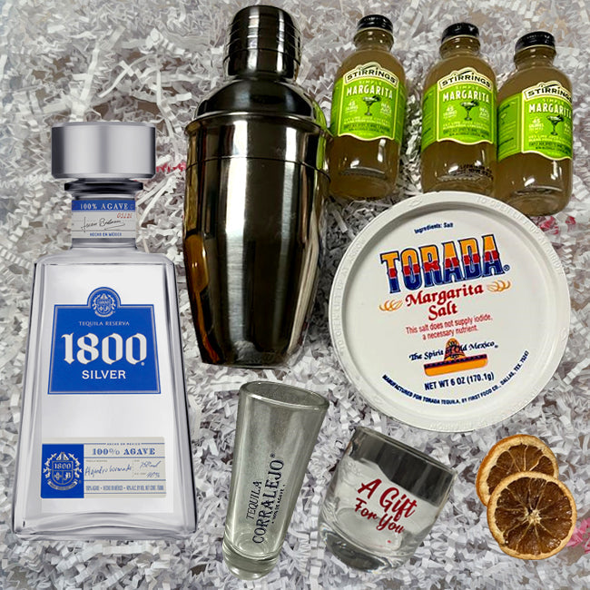 1800 Tequila Reserva Silver Gift Pack with Engraving