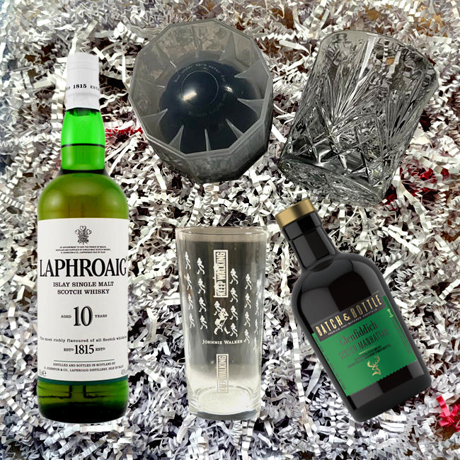 Laphroaig 10 Yr Old Scotch Gift Pack with Engraving